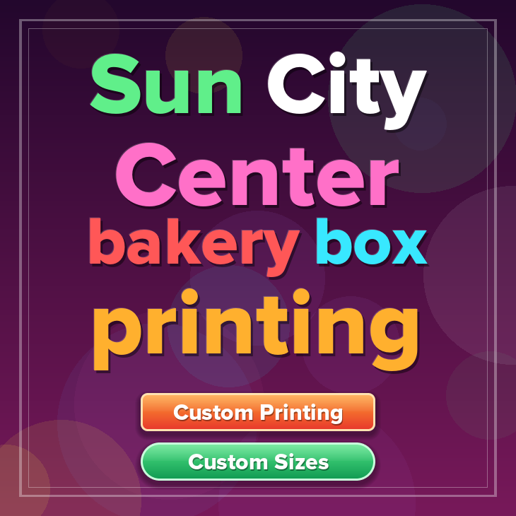 Sun City Center bakery box printing