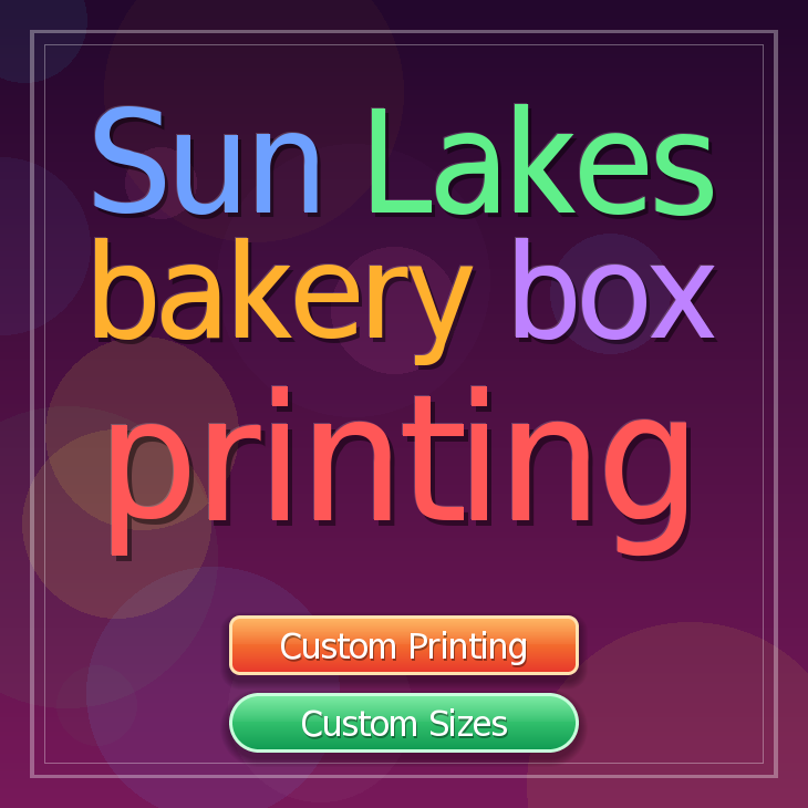Sun Lakes bakery box printing