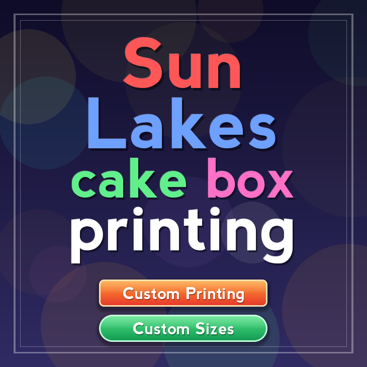 Sun Lakes cake box printing