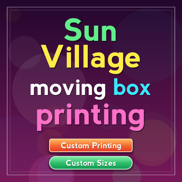 Sun Village moving box printing