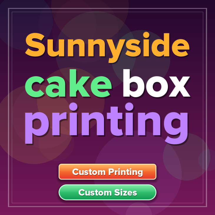 Sunnyside cake box printing