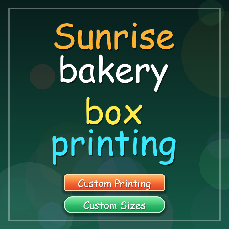 Sunrise bakery box printing