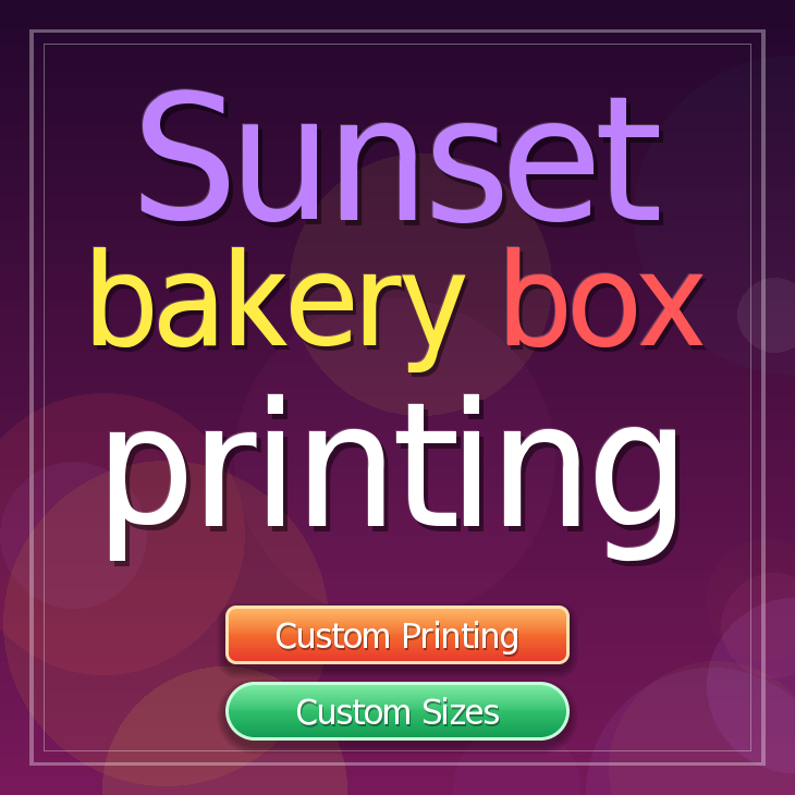 Sunset bakery box printing
