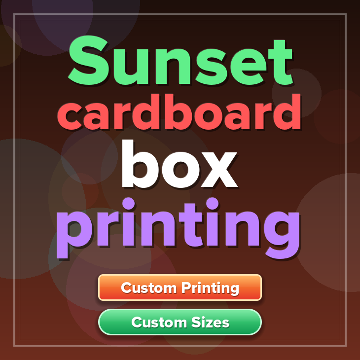 Sunset cardboard box printing