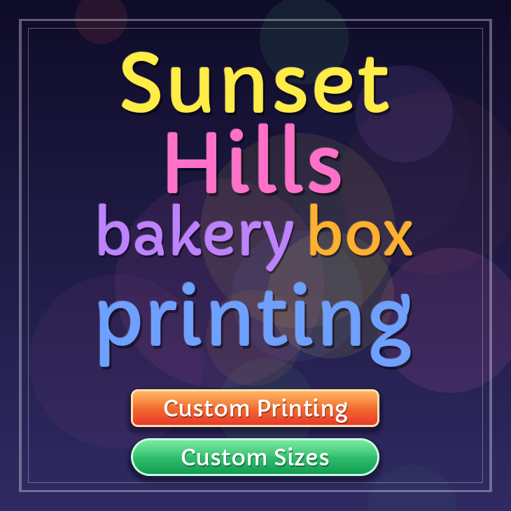 Sunset Hills bakery box printing