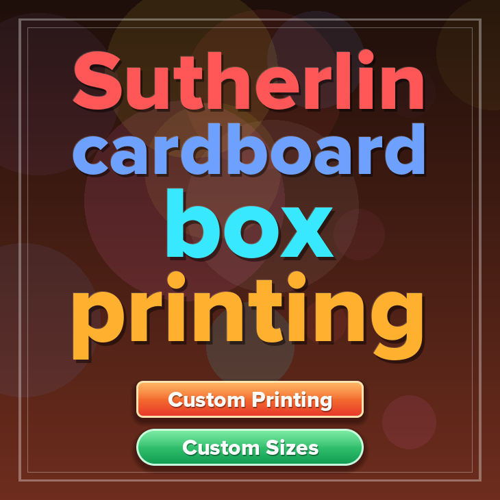 Sutherlin cardboard box printing