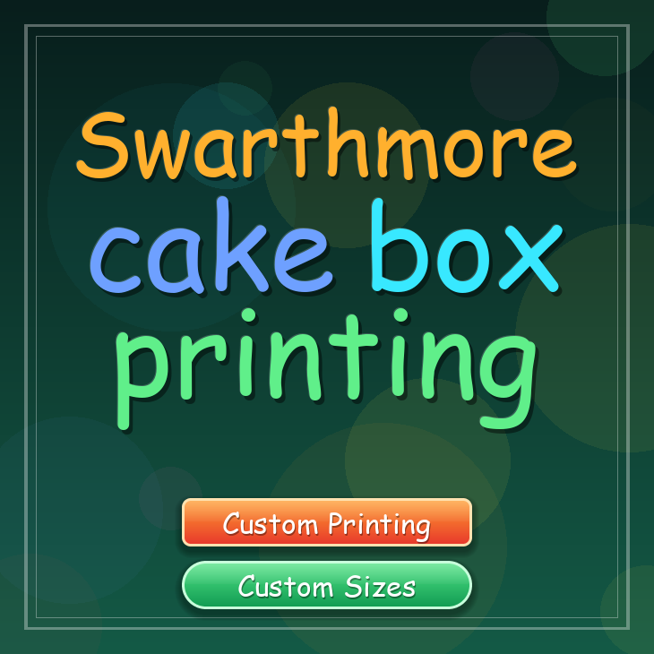 Swarthmore cake box printing