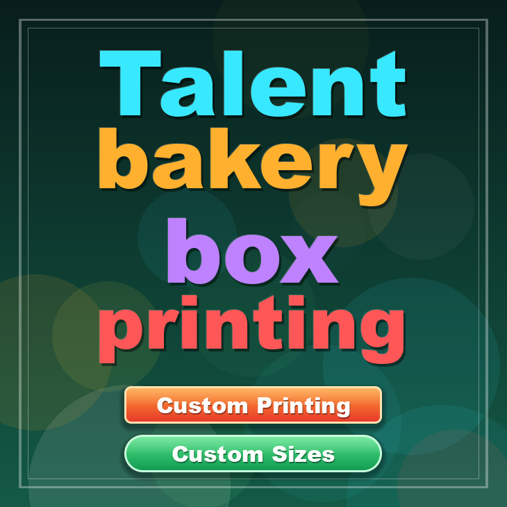 Talent bakery box printing
