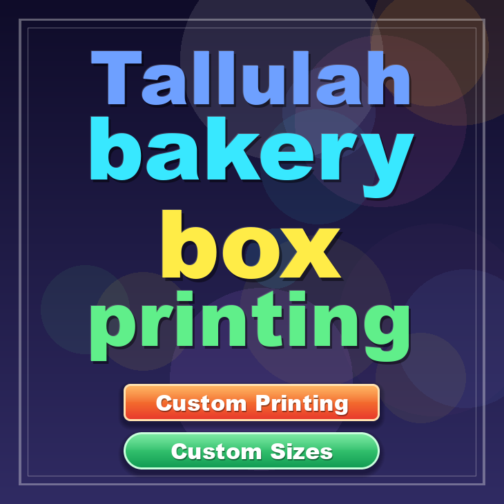 Tallulah bakery box printing