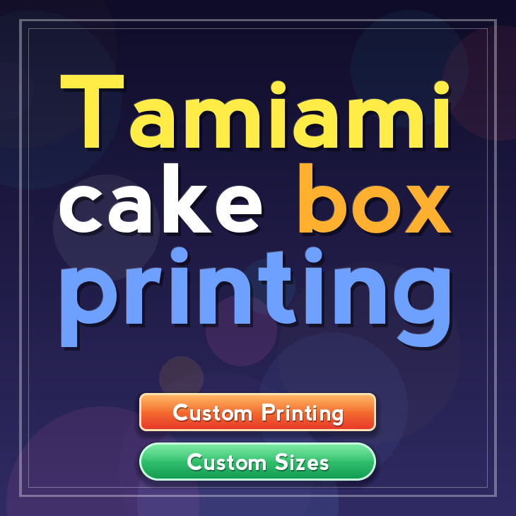 Tamiami cake box printing