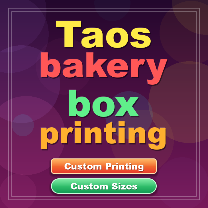 Taos bakery box printing