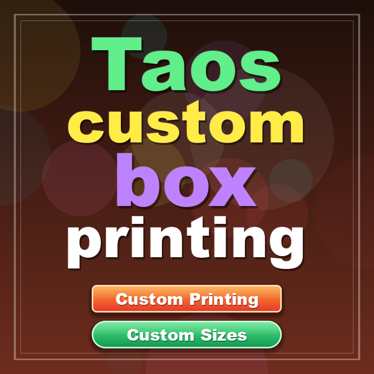 Taos custom box printing