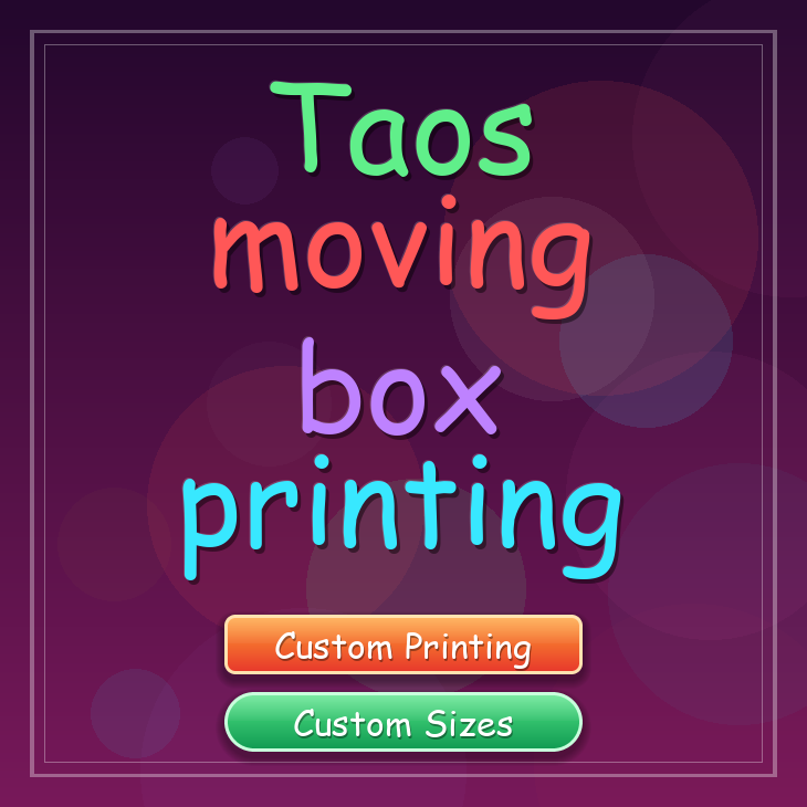 Taos moving box printing