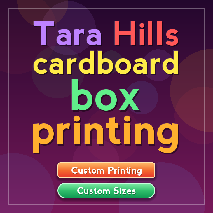 Tara Hills cardboard box printing