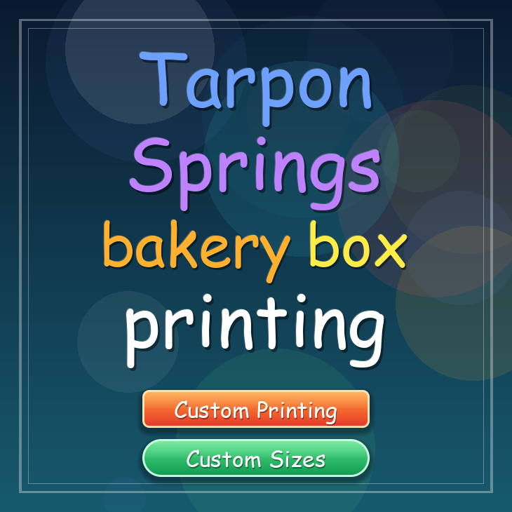 Tarpon Springs bakery box printing