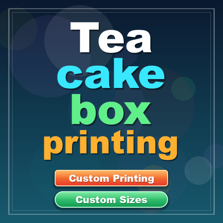 Tea cake box printing