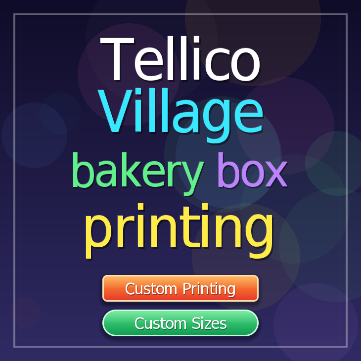 Tellico Village bakery box printing