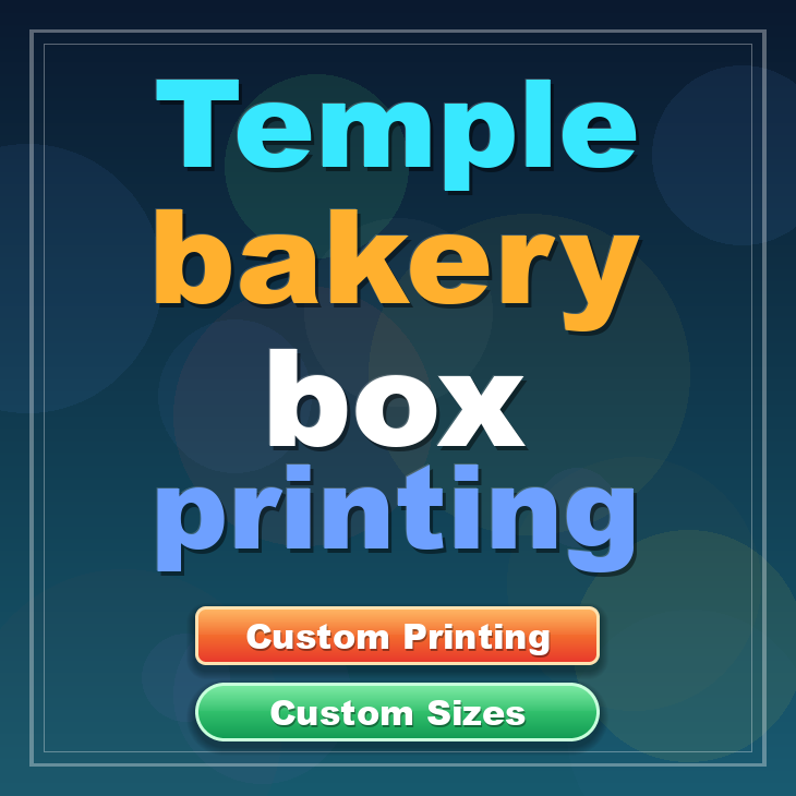 Temple bakery box printing