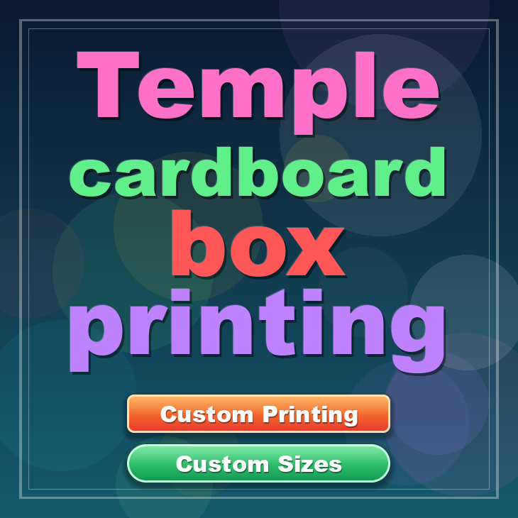 Temple cardboard box printing