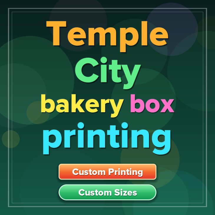 Temple City bakery box printing
