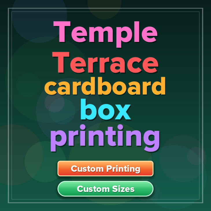 Temple Terrace cardboard box printing