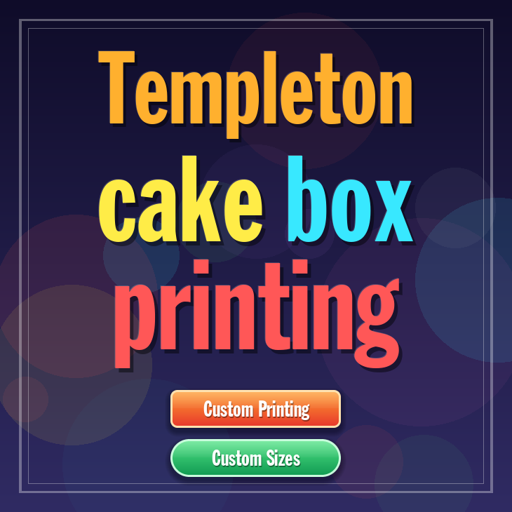 Templeton cake box printing
