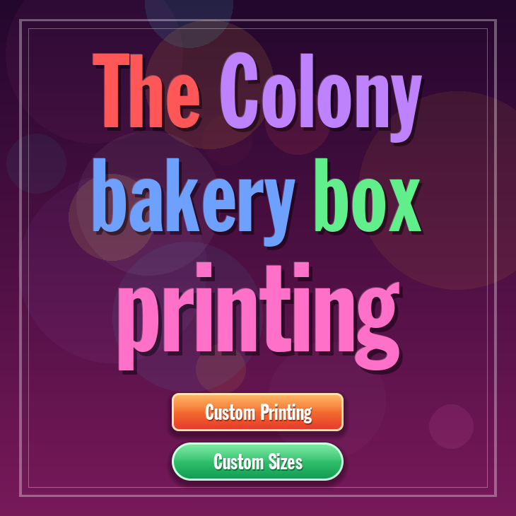 The Colony bakery box printing