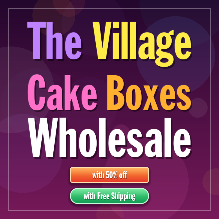 The Village cake boxes