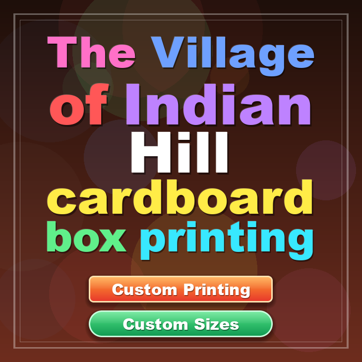 The Village of Indian Hill cardboard box printing