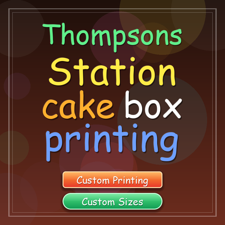Thompsons Station cake box printing