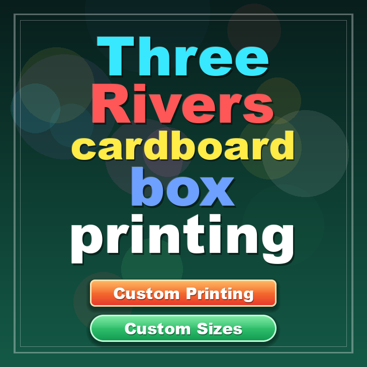 Three Rivers cardboard box printing