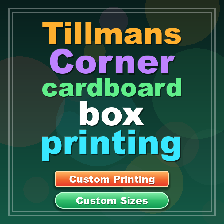 Tillmans Corner cardboard box printing