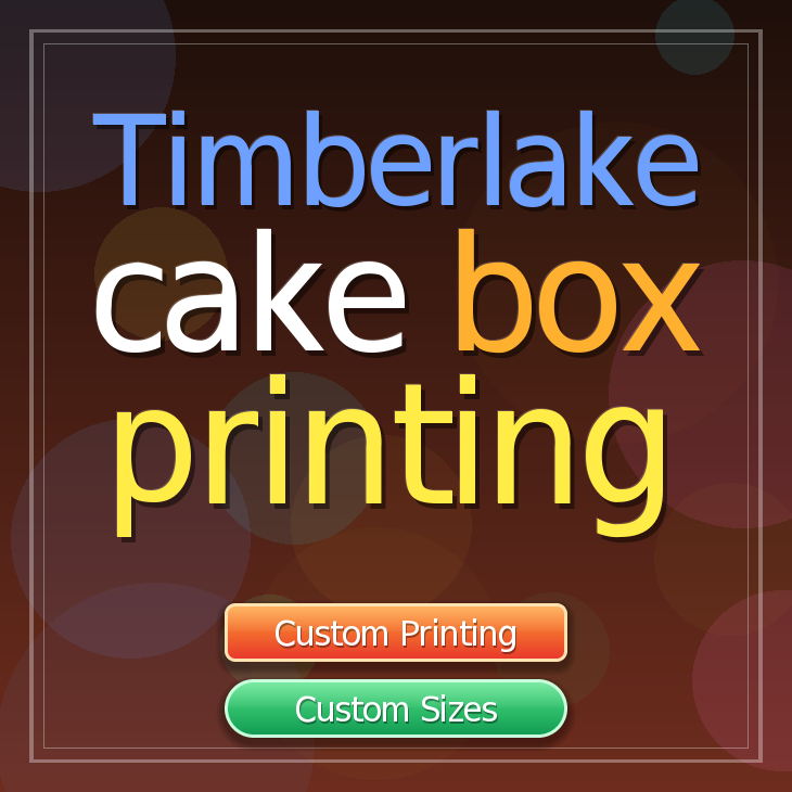 Timberlake cake box printing
