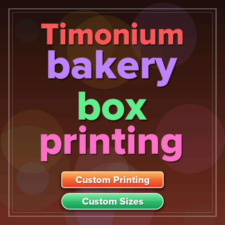 Timonium bakery box printing