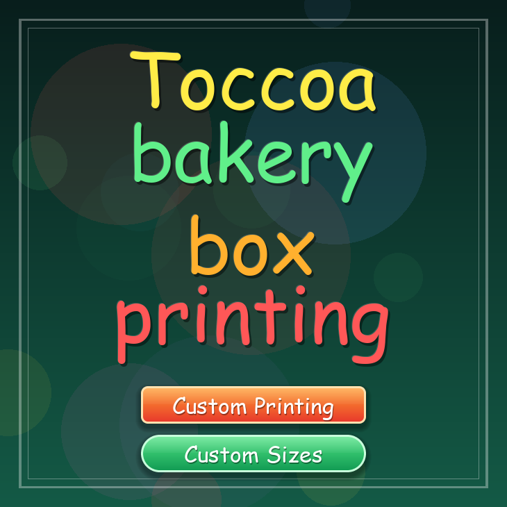 Toccoa bakery box printing