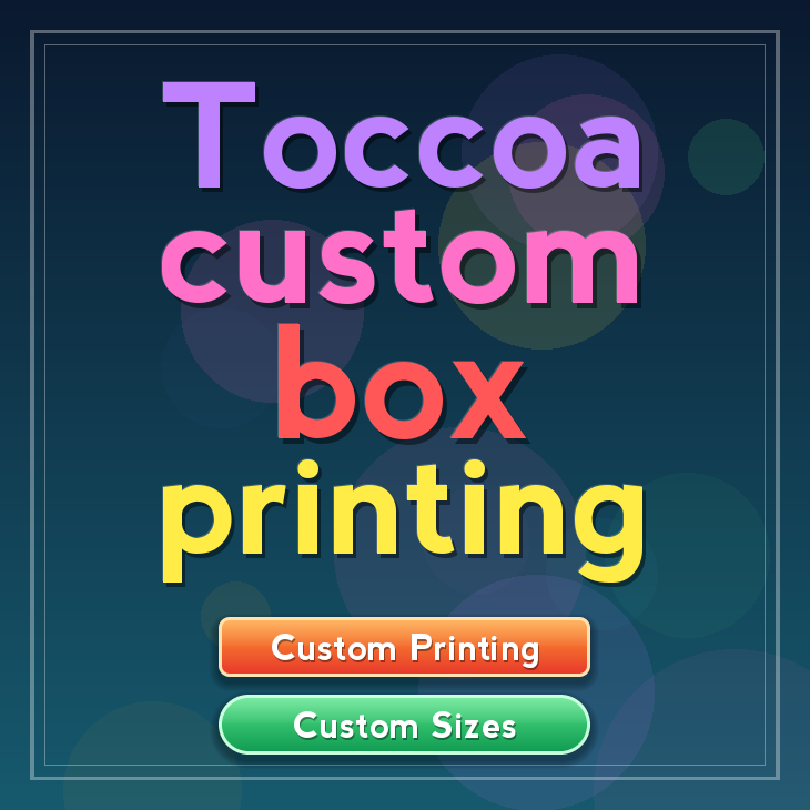 Toccoa custom box printing