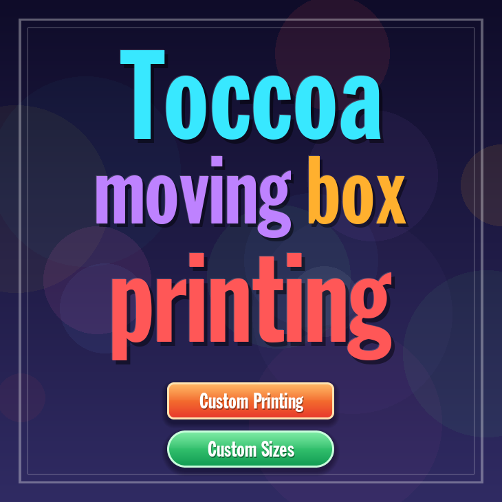 Toccoa moving box printing