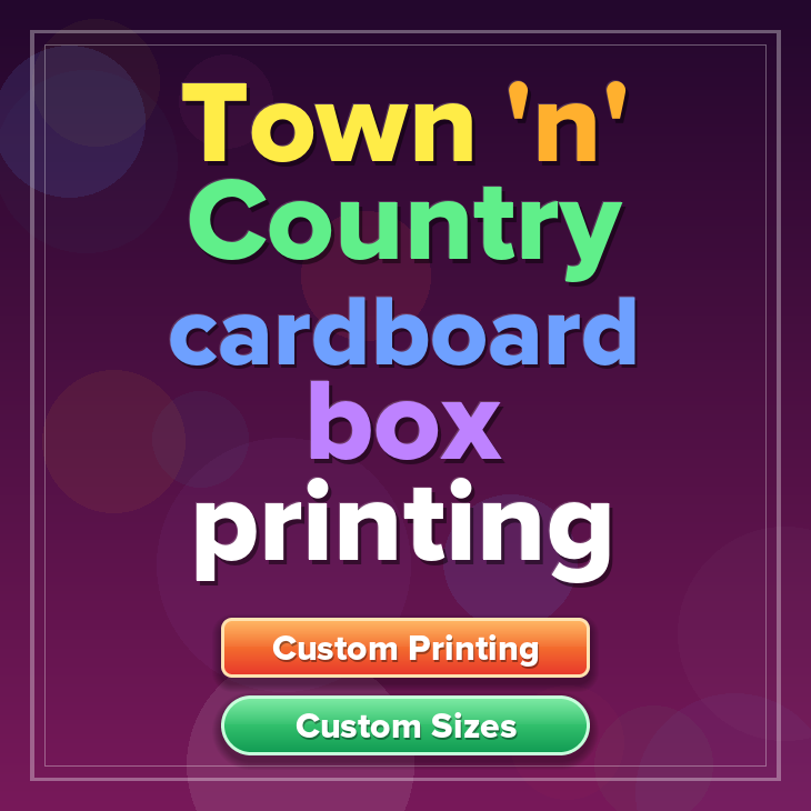 Town 'n' Country cardboard box printing
