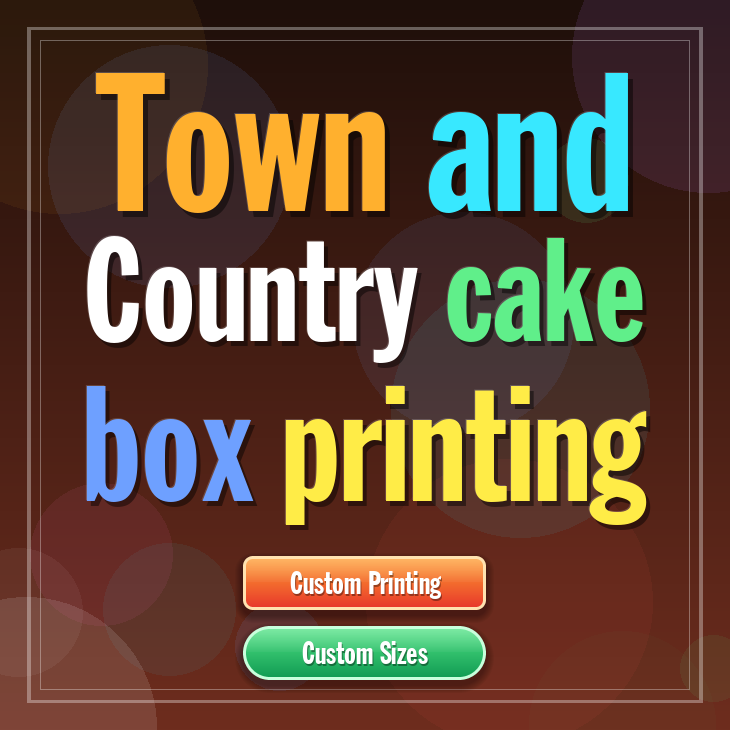 Town And Country cake box printing
