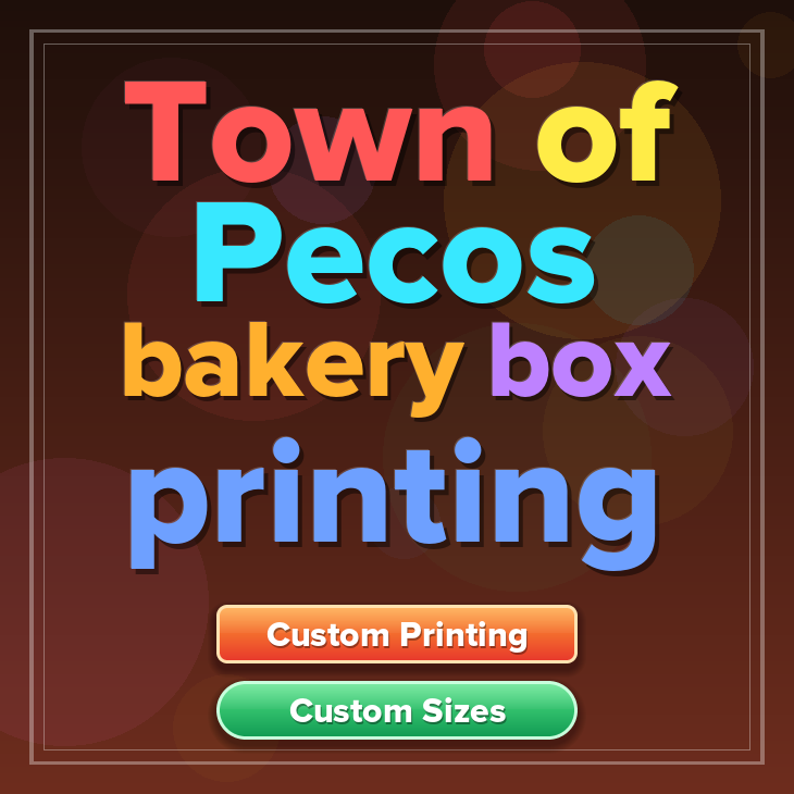Town Of Pecos bakery box printing