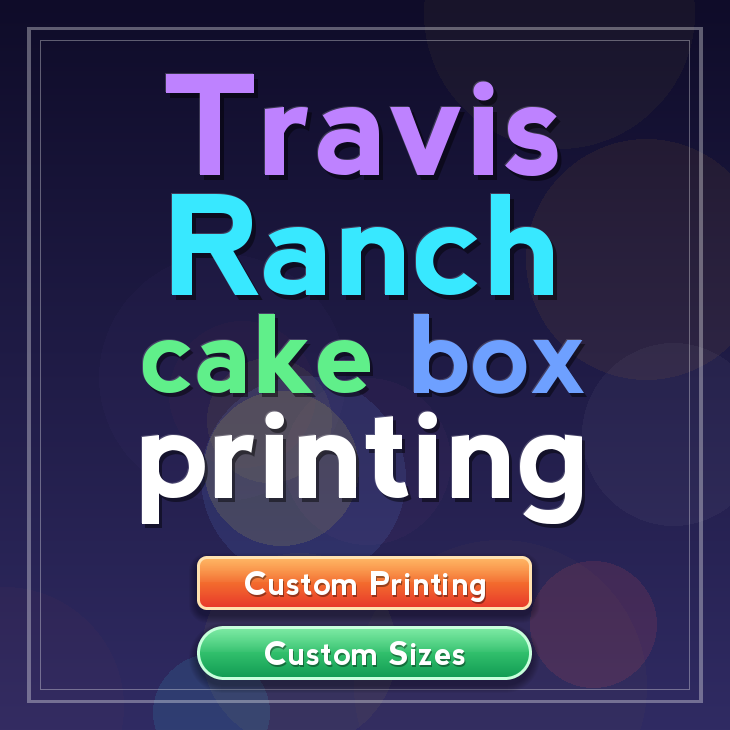 Travis Ranch cake box printing