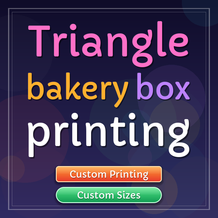 Triangle bakery box printing