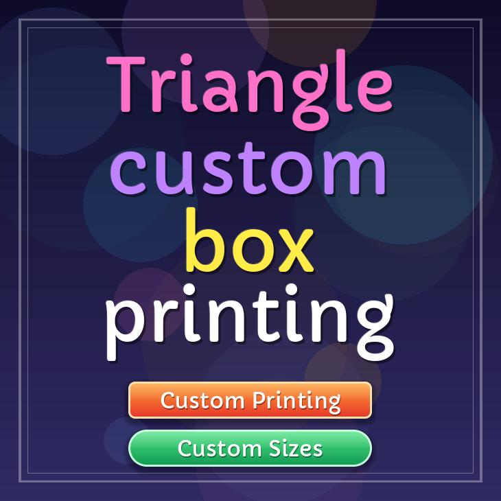 Triangle custom box printing