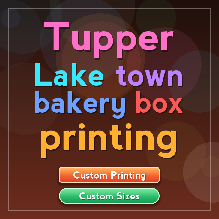 Tupper Lake Town bakery box printing
