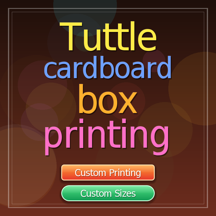 Tuttle cardboard box printing