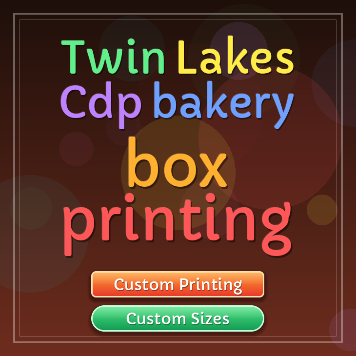 Twin Lakes Cdp bakery box printing