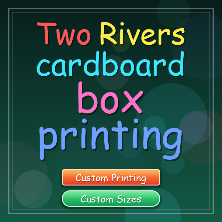 Two Rivers cardboard box printing