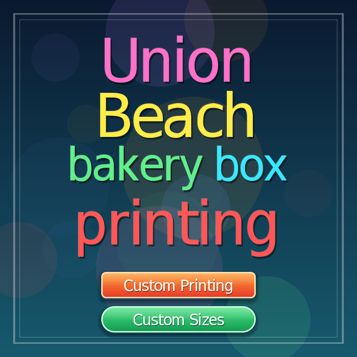 Union Beach bakery box printing