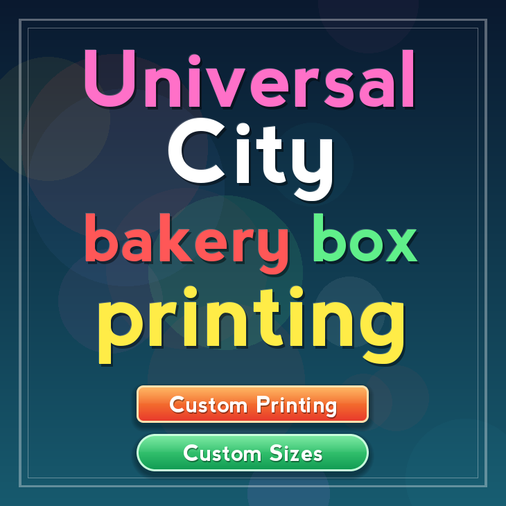 Universal City bakery box printing