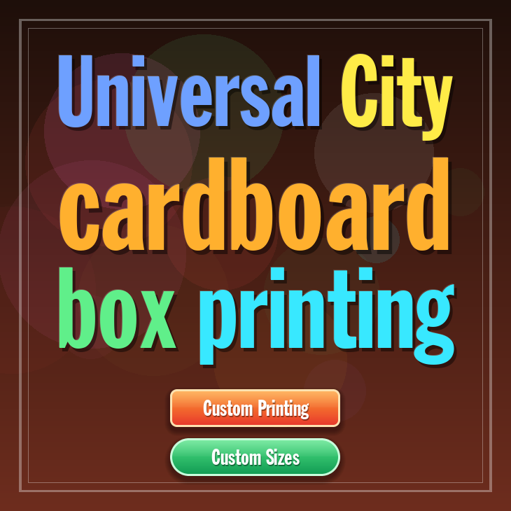 Universal City cardboard box printing